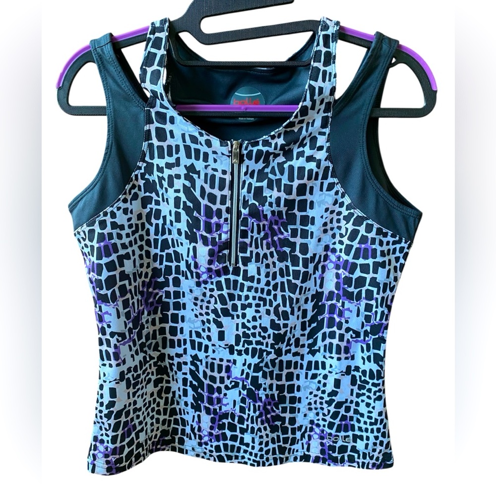 Bolle Patterned Sleeveless Top with Zipper